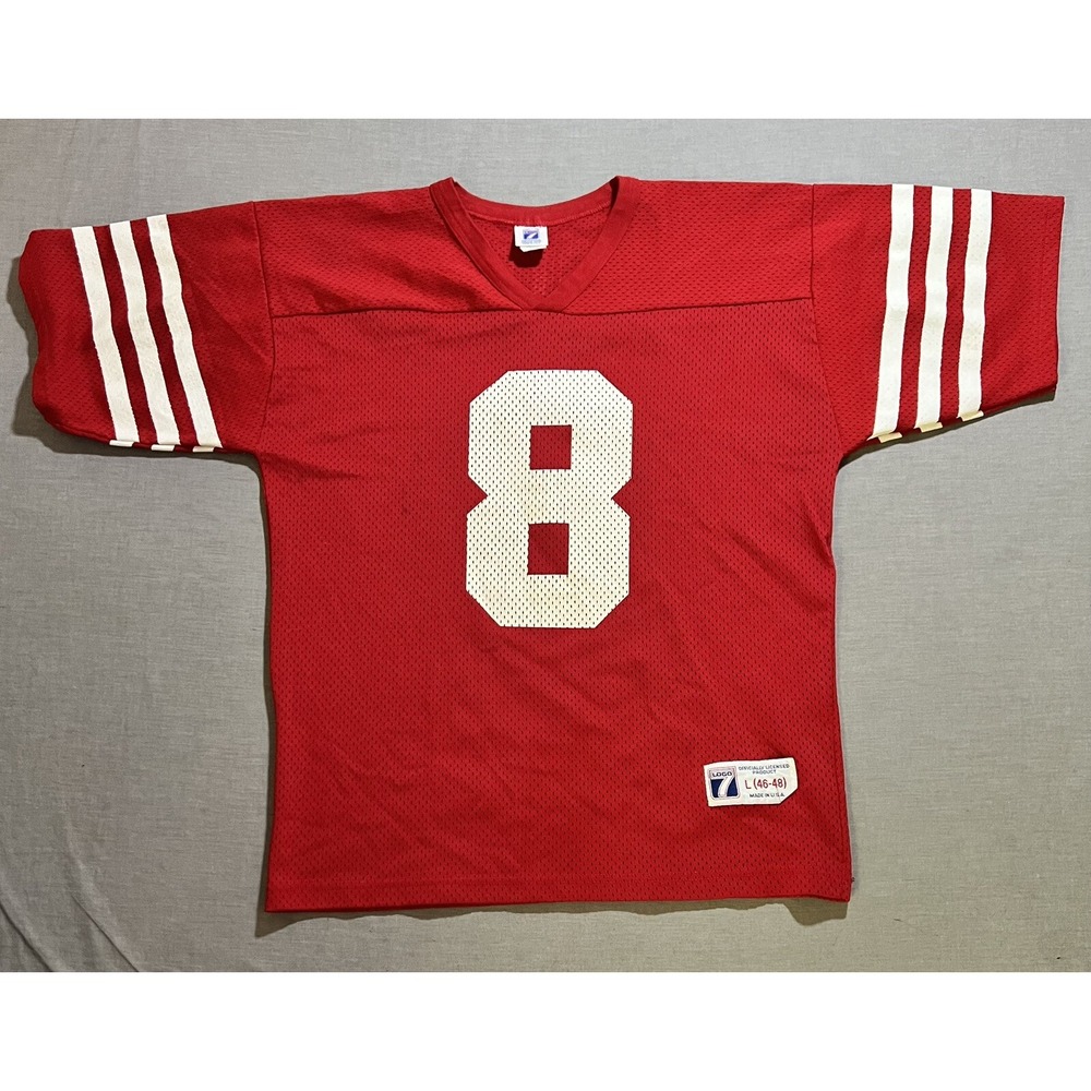 VTG 90s Logo 7 San Francisco SF 49ers Steve Young Football Jersey M 42-44